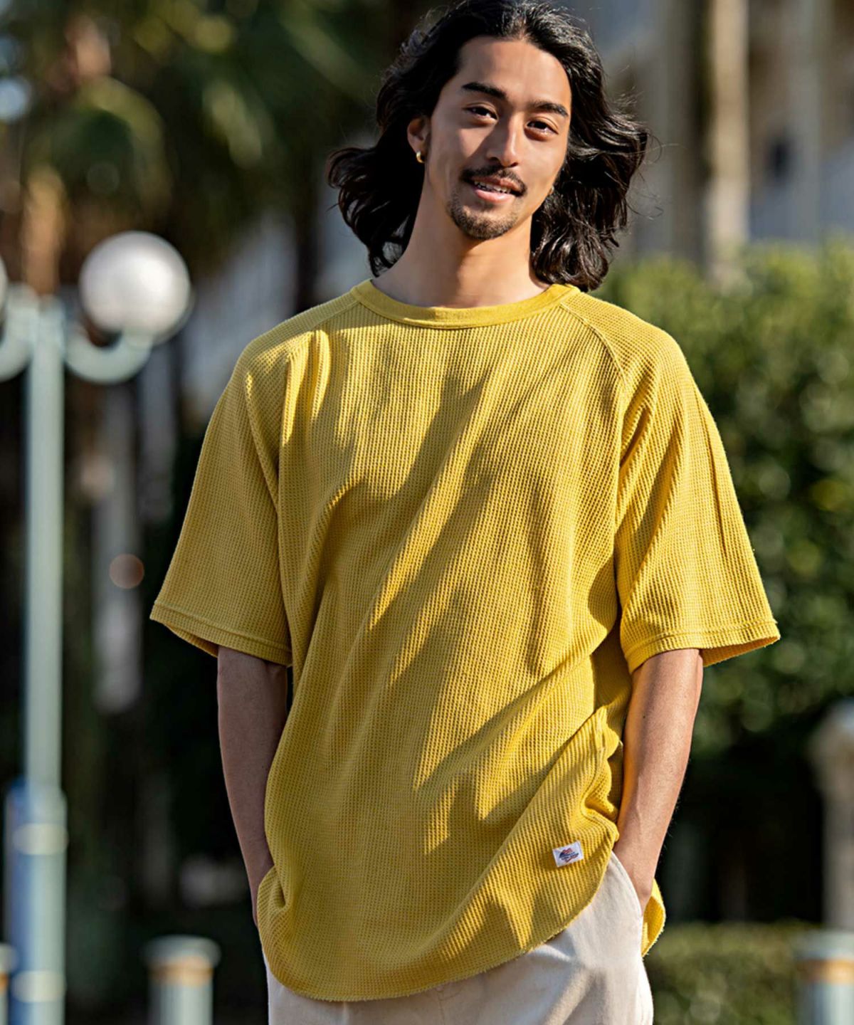 JEMORGAN LONG JOHNS(ジェーイーモーガンロングジョーンズ)CVCワッフルピグメント半袖ラグランT/全5色