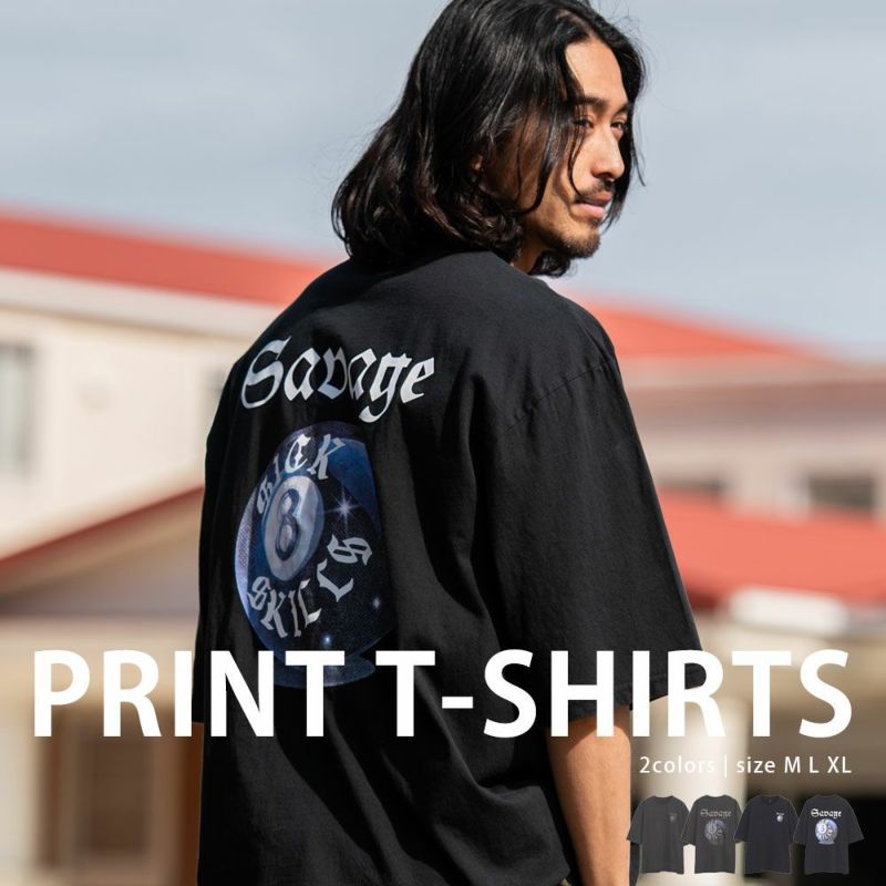 Bitter select(ビターセレクト)8ボールプリントクルー半袖Tシャツ/全2色