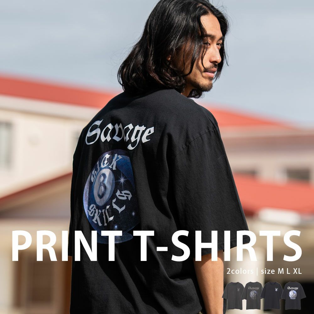 Bitter select(ビターセレクト)8ボールプリントクルー半袖Tシャツ/全2色