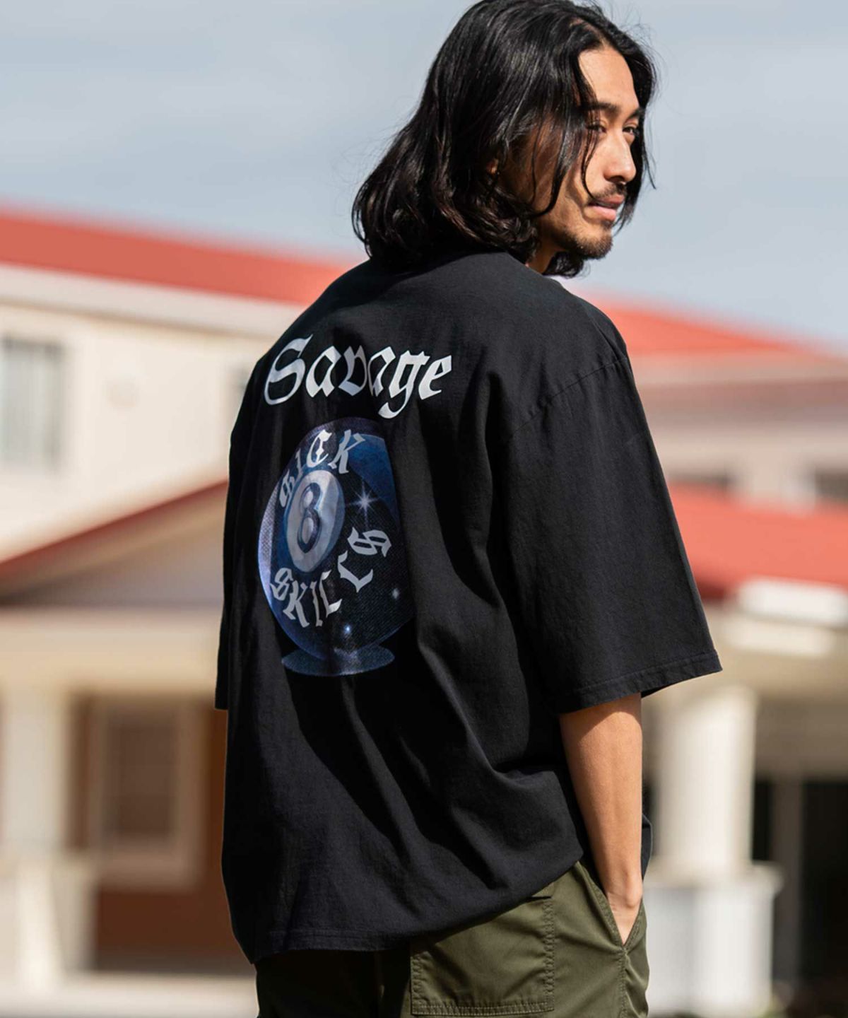 Bitter select(ビターセレクト)8ボールプリントクルー半袖Tシャツ/全2色