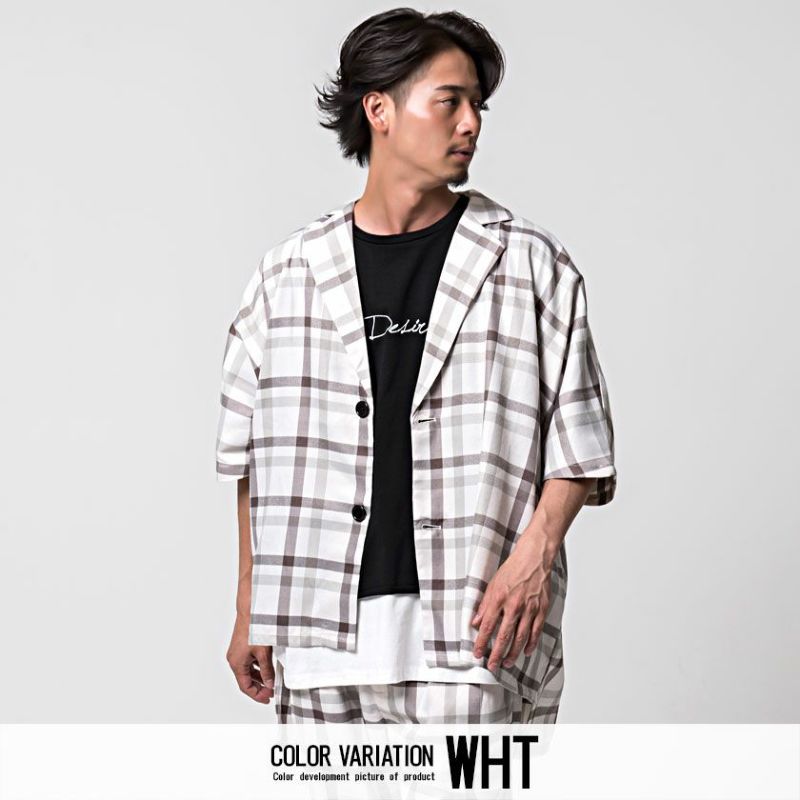 CavariA(キャバリア)チェック柄ビッグシルエットジャケット