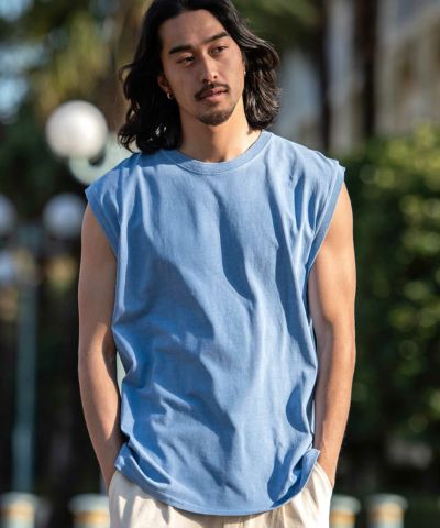 JEMORGAN LONG JOHNS(ジェーイーモーガンロングジョーンズ)16/- OE天竺ピグメントノースリーブ/全6色