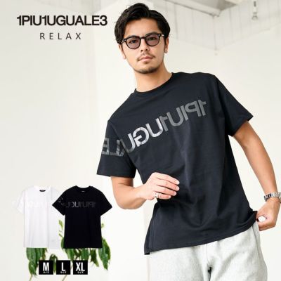 1PIU1UGUALE3 RELAX(ウノピゥウノウグァーレトレ リラックス)BIG LOGO INVERTED T-SHIRT/全2色