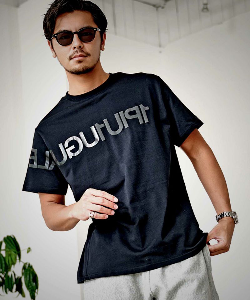 1PIU1UGUALE3 RELAX(ウノピゥウノウグァーレトレ リラックス)BIG LOGO INVERTED T-SHIRT/全2色