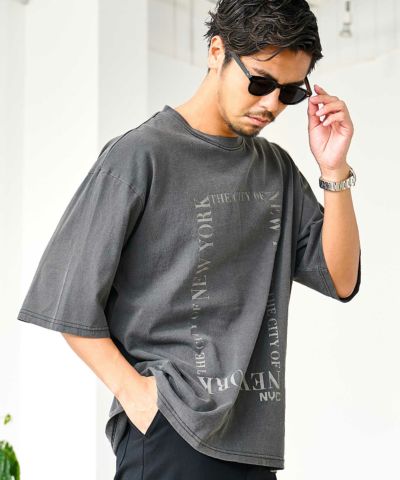 Bitter select(ビターセレクト)NYCプリントクルー半袖Tシャツ/全2色