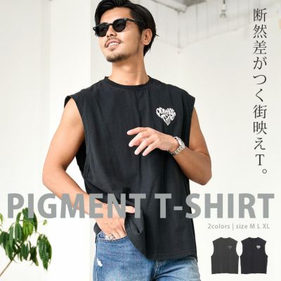 Bitter select(ビターセレクト)ピグメント/HARD WASHプリントノースリーブ(ハート)/全2色