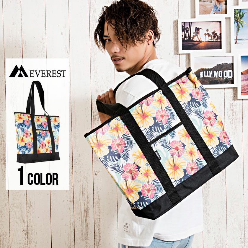 EVEREST(エベレスト)花柄 Shopping トートバッグ/全1色