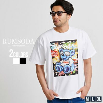RUMSODA(ラムソーダ)天竺ベアPTセミBIGクルー半袖Tシャツ/全2色天竺ベアPTセミBIGクルー半袖Tシャツ/全2色