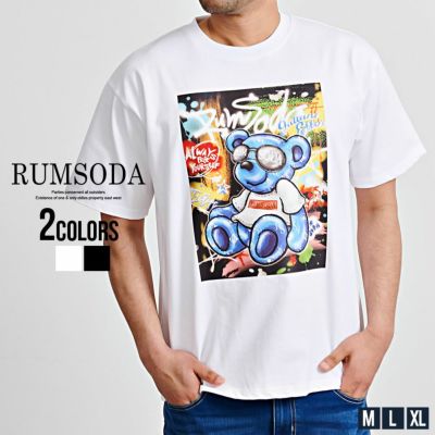 RUMSODA(ラムソーダ)天竺ベアPTセミBIGクルー半袖Tシャツ/全2色天竺ベアPTセミBIGクルー半袖Tシャツ/全2色