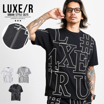 LUXE/R(ラグジュ)クルーネック 刺繍ラインストーン半袖Tシャツ LUXE/R(ラグジュ)クルーネック 刺繍ラインストーン半袖Tシャツ