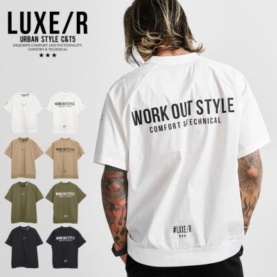 LUXE／R(ラグジュ)クルーネック ストレッチナイロン布帛半袖Tシャツ/全4色