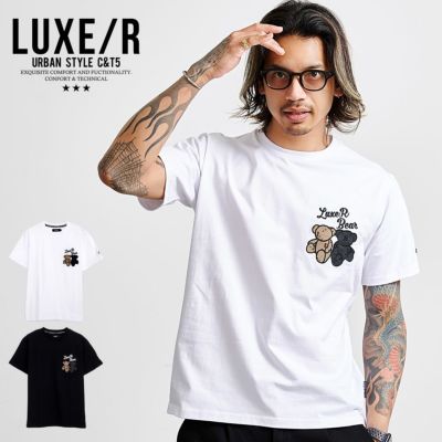 LUXE／R(ラグジュ)クルーネック モノグラムベア半袖Tシャツ/全2色