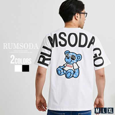 RUMSODA(ラムソーダ)クルーネック 刺繍半袖Tシャツ/全2色