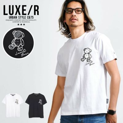 LUXE/R(ラグジュ)クルーネック 刺繍ラインストーン半袖Tシャツ LUXE/R(ラグジュ)クルーネック 刺繍ラインストーン半袖Tシャツ