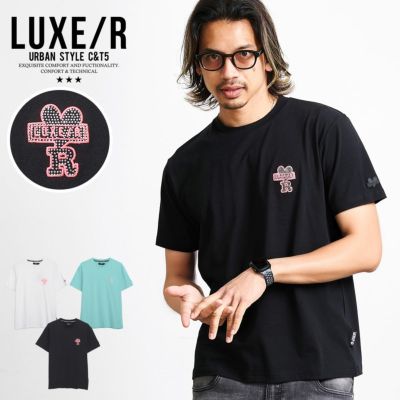 LUXE／R(ラグジュ)クルーネック 刺繍ラインストーン半袖Tシャツ/全3色 