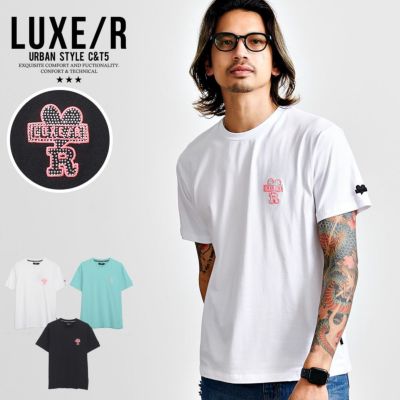 LUXE／R(ラグジュ)クルーネック 刺繍ラインストーン半袖Tシャツ/全3色 