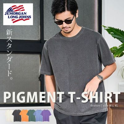 JEMORGAN LONG JOHNS(ジェーイーモーガンロングジョーンズ)16/-天竺ピグメント半袖Tシャツ/全6色