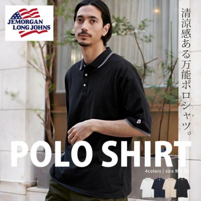  JEMORGAN LONG JOHNS(ジェーイーモーガンロングジョーンズ)T/Cカノコ衿&袖口ラインポロ/全4色