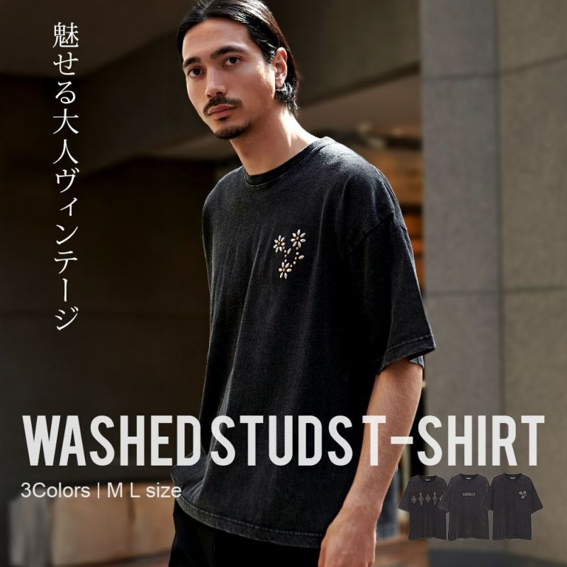 CavariA(キャバリア)スノーウォッシュ加工ホットフィット半袖TEE/全3色