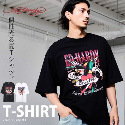 ED HARDY(エドハーディー)クルーネック イーグル半袖Tシャツ/全2色