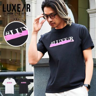 LUXE／R(ラグジュ)クルーネック ペンキプリント半袖Tシャツ/全2色