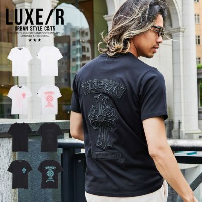 LUXE／R(ラグジュ)クルーネック ふくれジャガード刺繍半袖Tシャツ/全4色