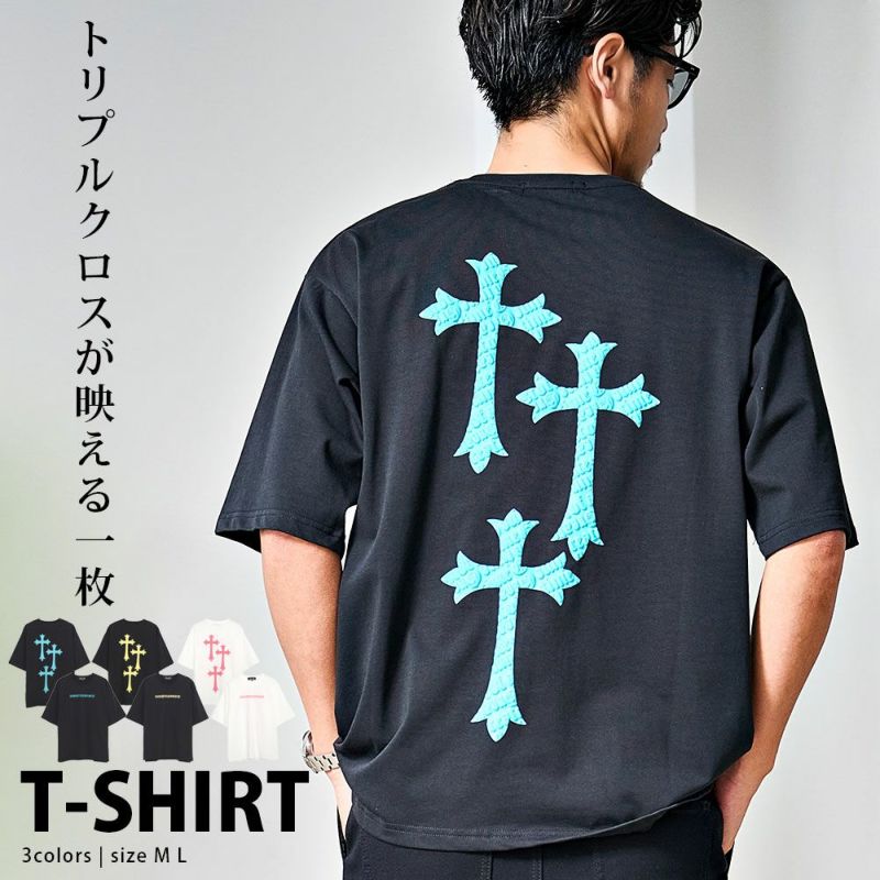 CavariA(キャバリア)発泡プリントクロス半袖TEE/全3色