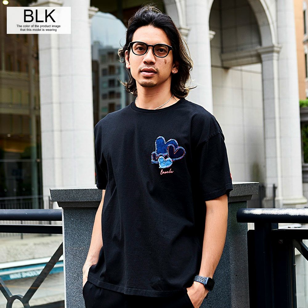 LUXE／R(ラグジュ)デニムハート半袖TEE/全2色