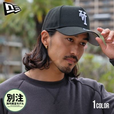 NEW ERA(ニューエラ)別注海外限定モデル 逆さロゴ 9FORTY A-FRAME ドジャースCAP(BLK)/全1色