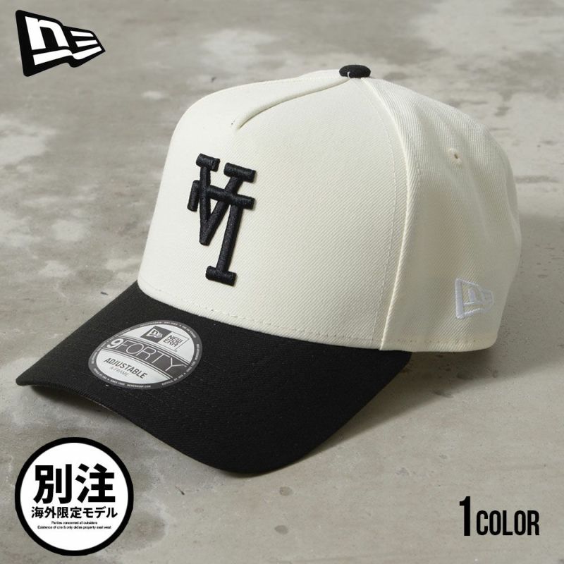  NEW ERA(ニューエラ)別注海外限定モデル 逆さロゴ 9FORTY A-FRAME ドジャースCAP(CHROME BLK)/全1色