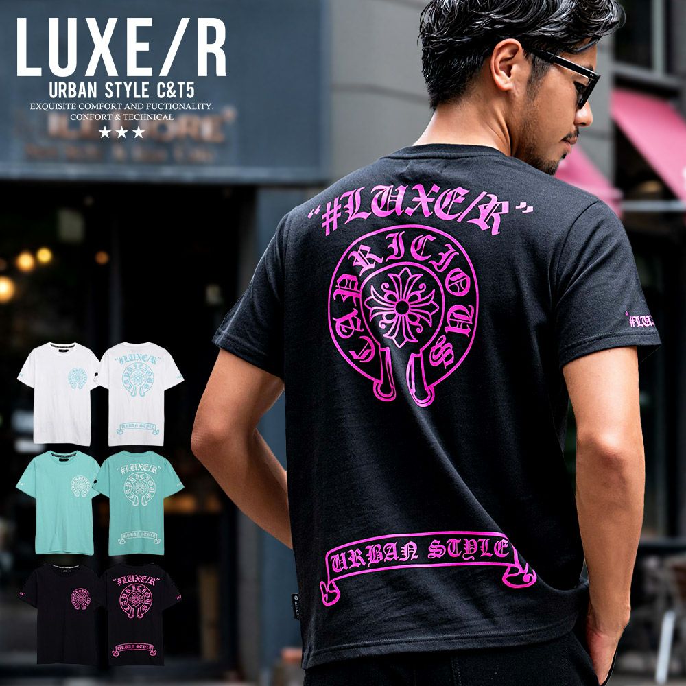 LUXE／R(ラグジュ)クルーネック サークルロゴ半袖Tシャツ/全3色