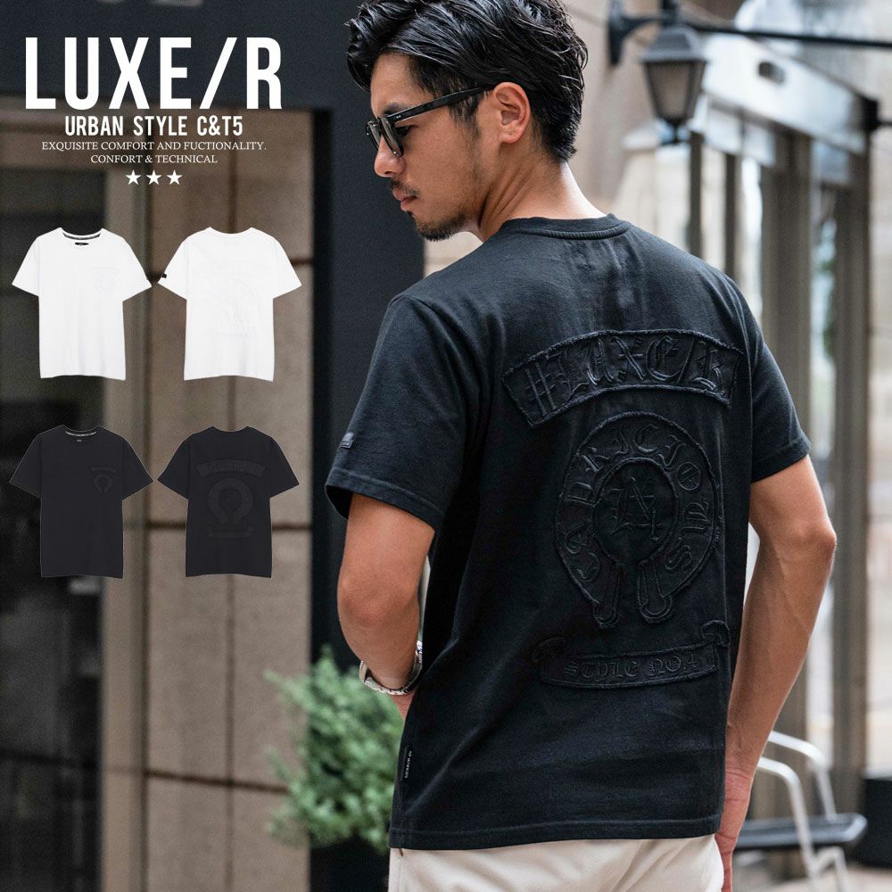 LUXE／R(ラグジュ)クルーネック サークルロゴ半袖Tシャツ/全2色