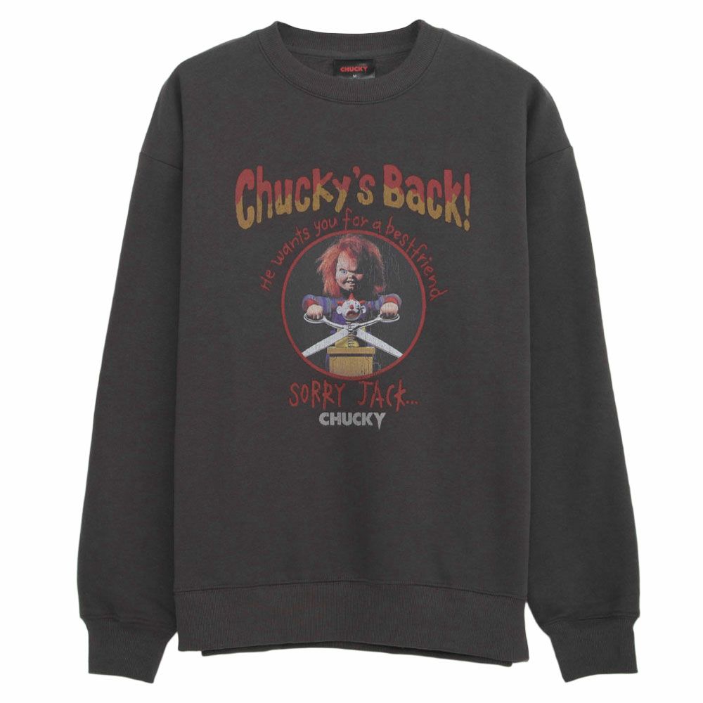 スウェット メンズ CHUCKY 裏起毛ピグメント風ヴィンテージ加工