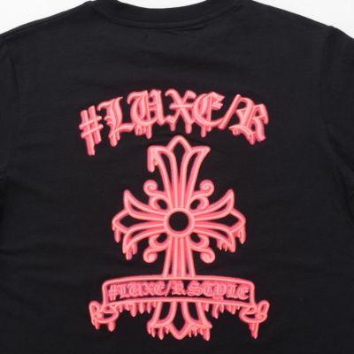 LUXE／R(ラグジュ)コード刺繍×ハイメッシュプリントクロス長袖Tシャツ