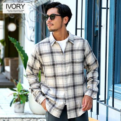 NATURAL STORY(ナチュラルストーリー)USAコットン長袖チェックシャツ/全7色