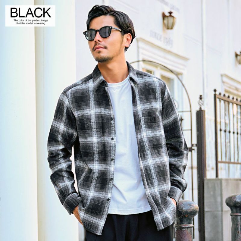 NATURAL STORY(ナチュラルストーリー)USAコットン長袖チェックシャツ/全7色