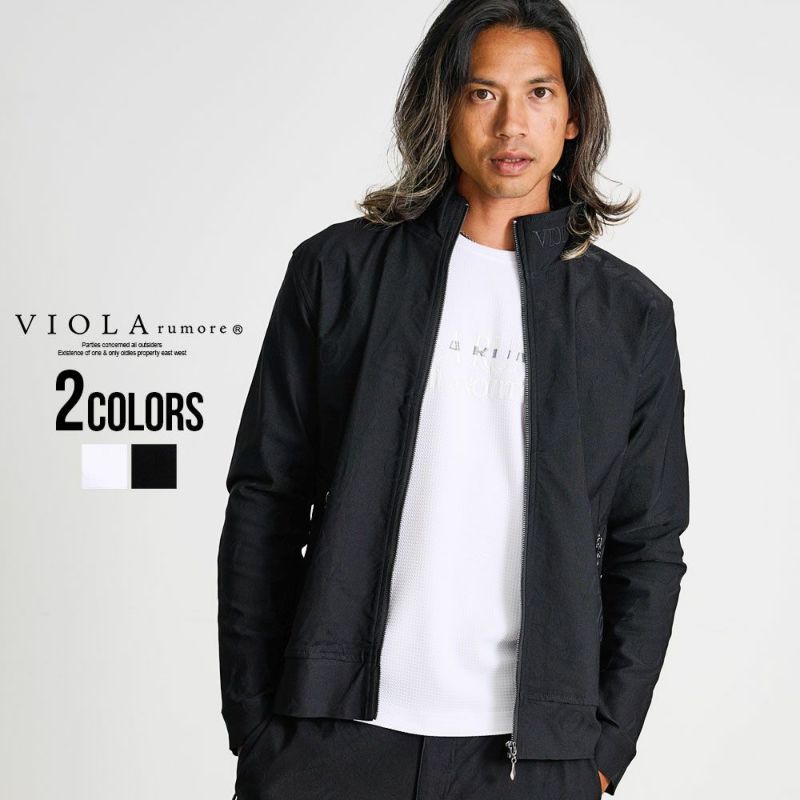 VIOLA(ヴィオラ)総柄ストレッチジャガード長袖フルジップ/全2色