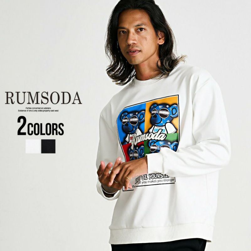 RUMSODA(ラムソーダ)ダブルフェイス×サガラ刺繍トレーナー/全2色