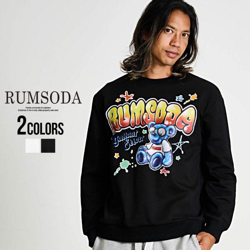 RUMSODA(ラムソーダ)ダブルフェイス×刺繍トレーナー/全2色