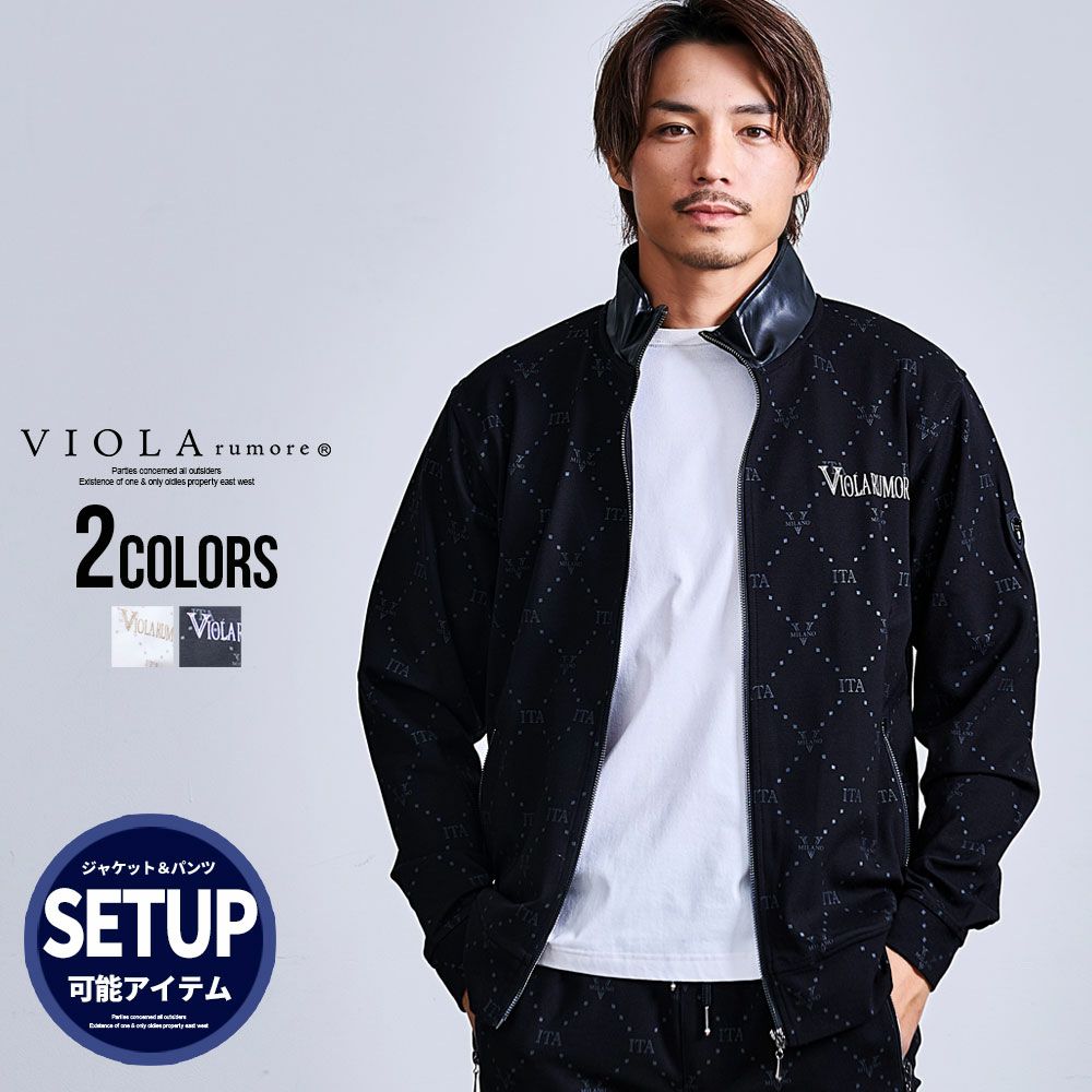  VIOLA(ヴィオラ)総柄フルジップジャケット/全2色