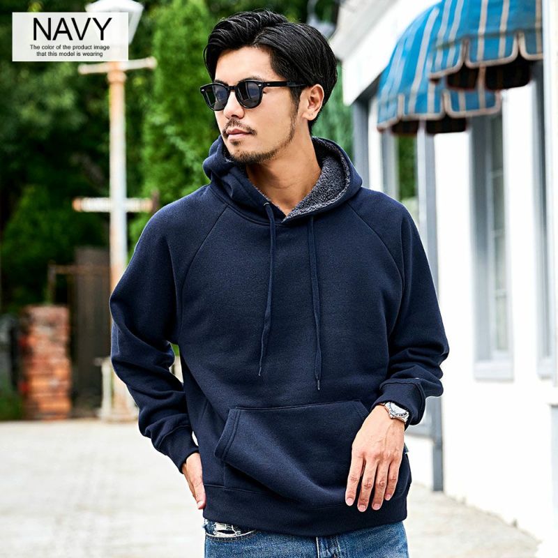 DISCUS(ディスカス)裏ボア長袖パーカー/全6色