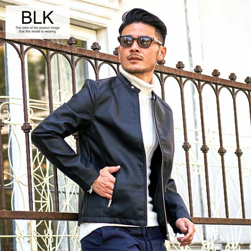 VICCI(ビッチ)PUレザーシングルライダースジャケット/全2色