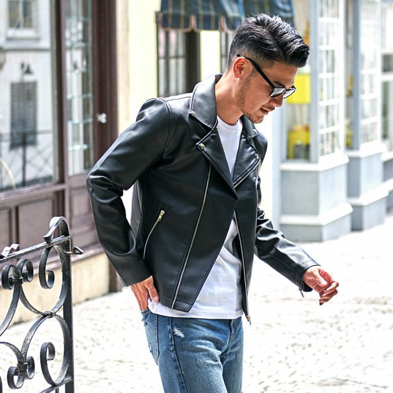 VICCI(ビッチ)PUレザーダブルライダースジャケット/全1色