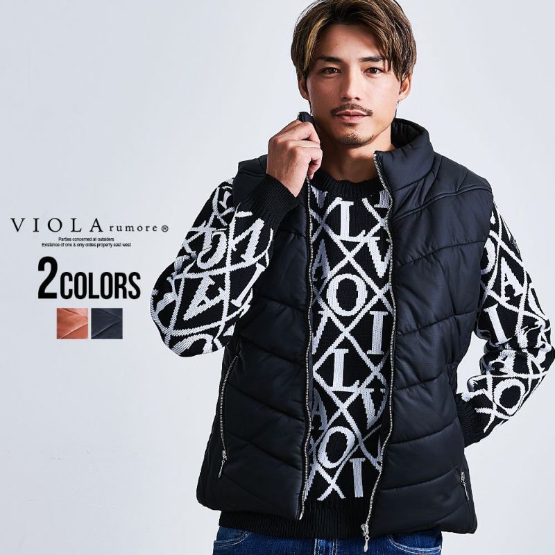 【送料無料】VIOLA(ヴィオラ)PU中綿ベスト/全2色
