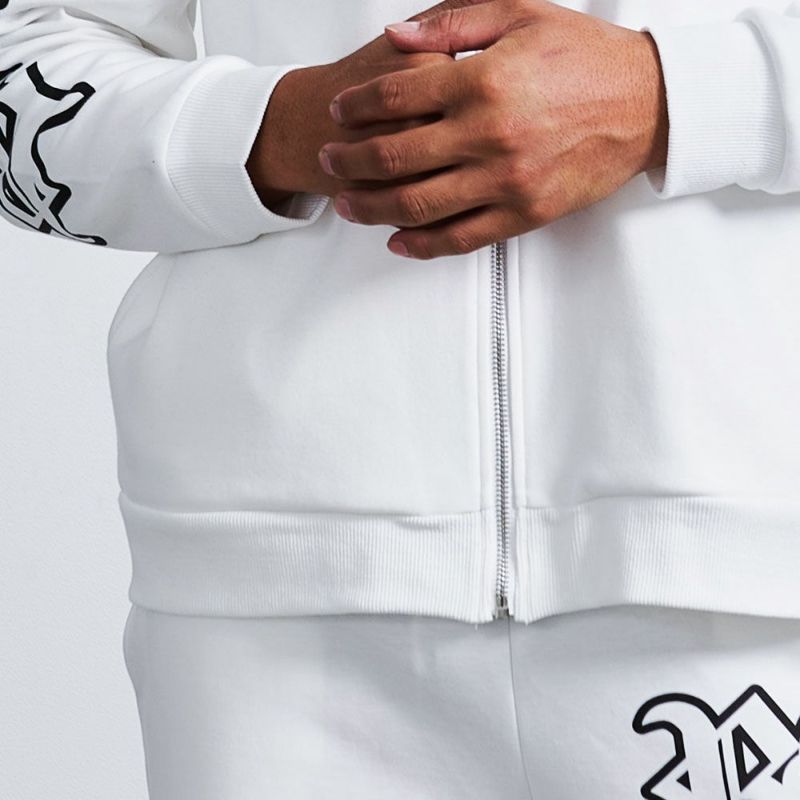 RUMSODA(ラムソーダ)ダブルフェイスPt×ツイルアップリケ刺繍ZIP