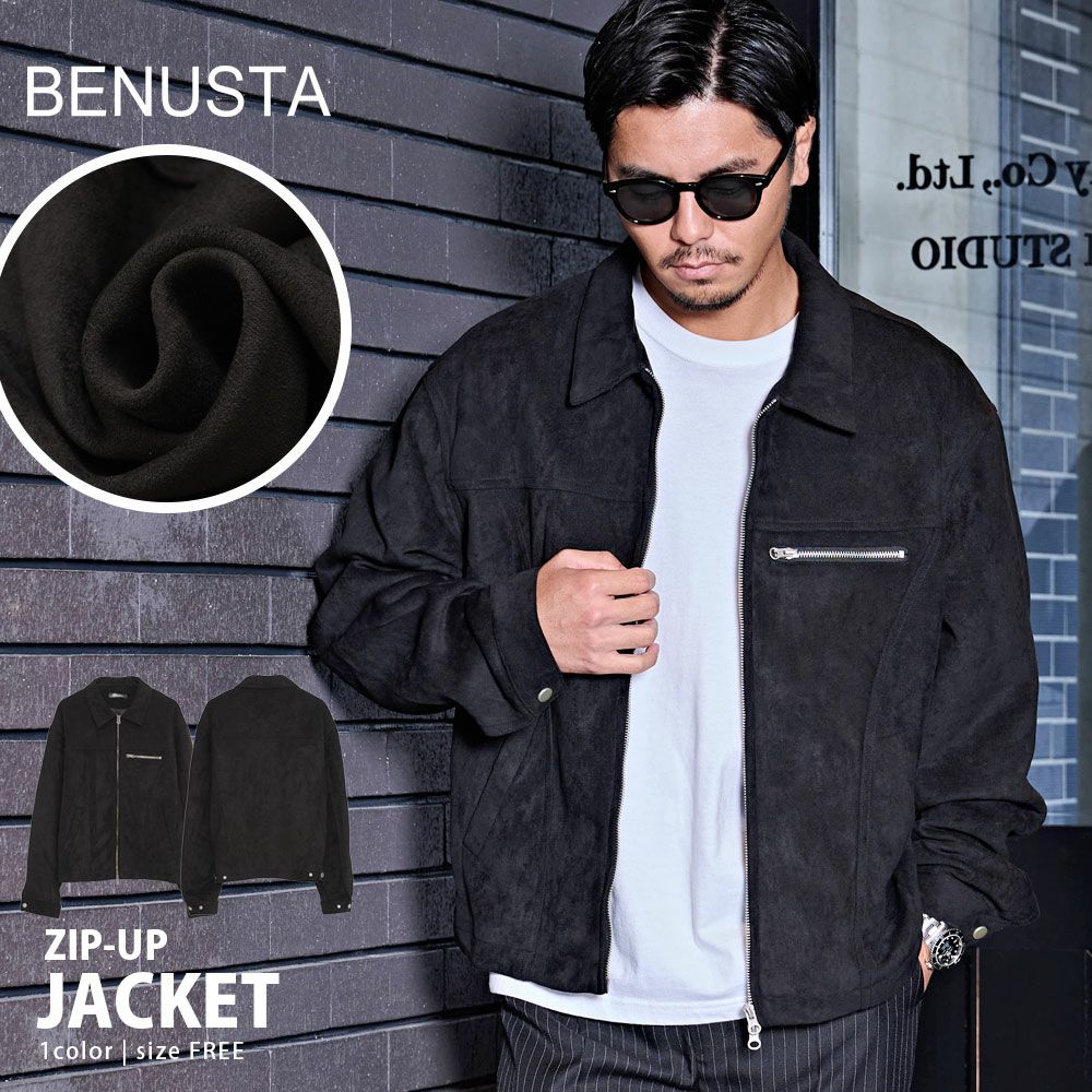  【送料無料】BENUSTA(ベヌスタ)ZIPアップカラージャケット/全1色 