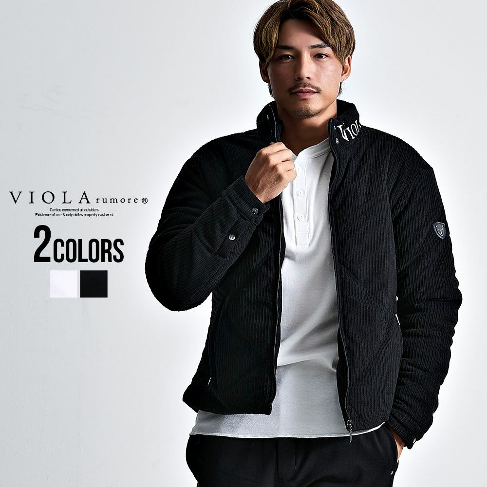 【送料無料】VIOLA(ヴィオラ)ストライプ起毛中綿ジャケット/全2色
