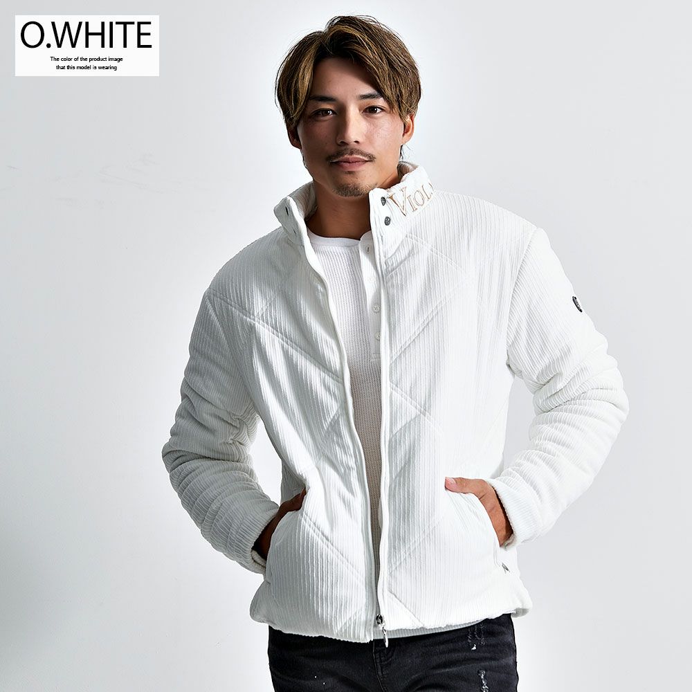 送料無料】VIOLA(ヴィオラ)ストライプ起毛中綿ジャケット/全2色