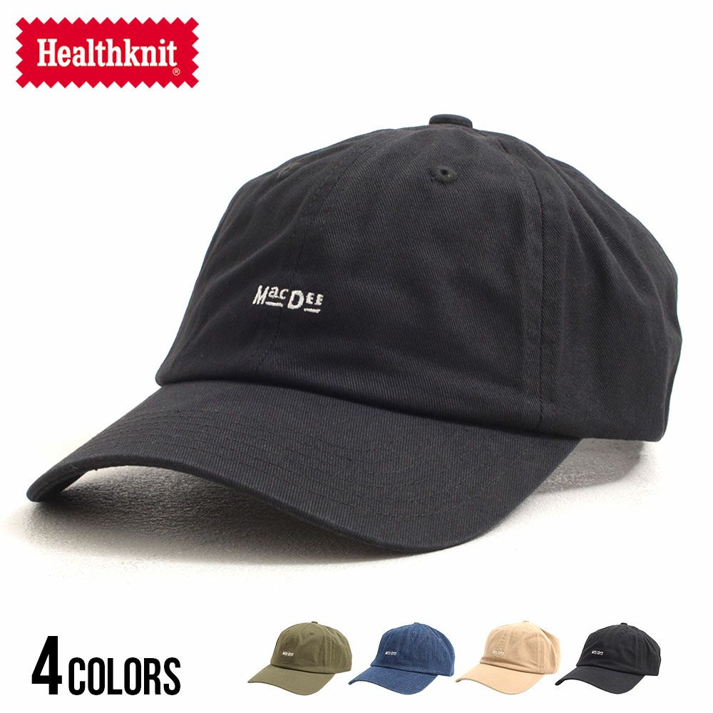  Healthknit(ヘルスニット)ツイル刺繍キャップ/全4色