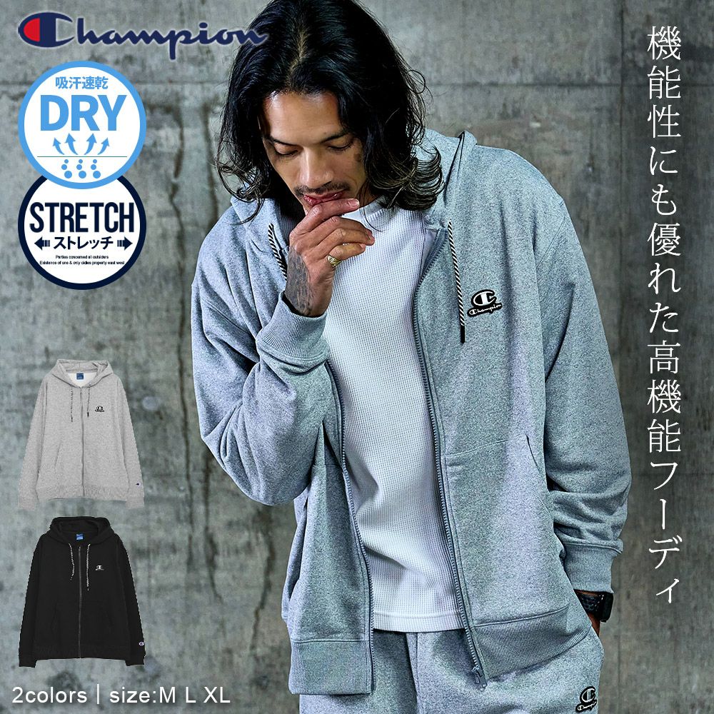  Champion(チャンピオン)TECH WEAVE TERRY ZIP HOODED SWEATSHIRT/全2色